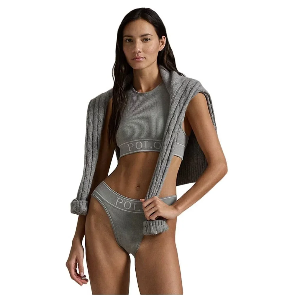 NWT Polo Ralph Lauren Seamless Cropped Jewelneck Tank / Bralette - Picture 3 of 7